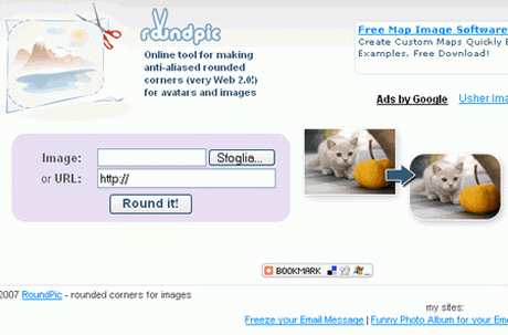 Un servizio di fotoritocco, RoundPic e consente di arrotondare gli angoli delle foto
