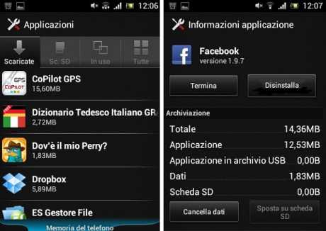 Come rimuovere le applicazioni installate