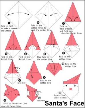 babbo natale di carta istruzioni