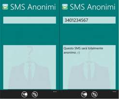 inviare sms anonimi