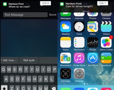 Notifiche interattive iOS 8