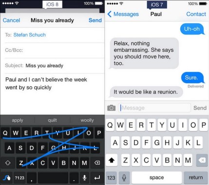 iOS7vsiOS8 Tastiere di terze parti iOS 8