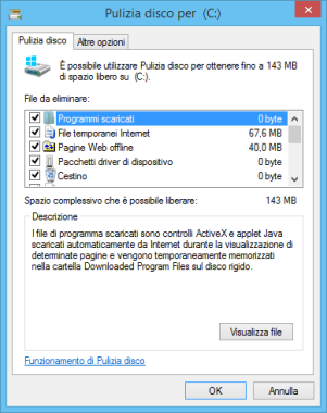 Windows 8 come pulire l'hard disk