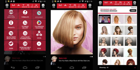 applicazione-matrix-per simulare cmabio colore dei capelli su smartphone